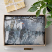 Gnome Watercolor Winter Weihnachten Seidenpapier (Geschenk)