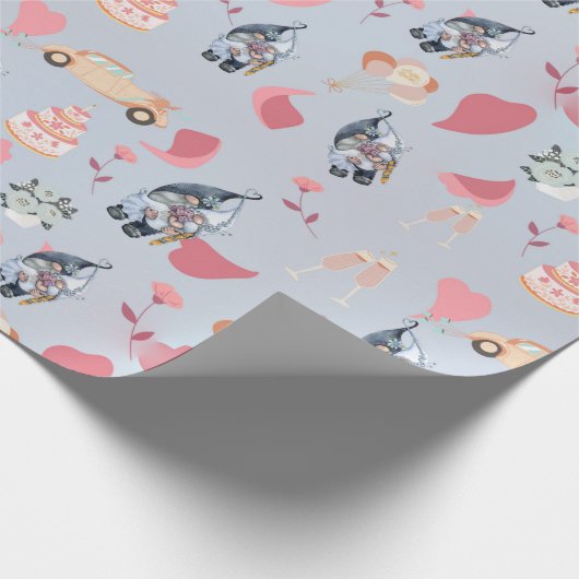 Gnome Wedding Geschenkpapier (Ecke)