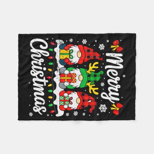 Gnome Weihnachten Lustig Frohe Weihnachten Squad F Fleecedecke (Vorderseite (Horizontal))
