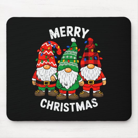 Gnome Weihnachten Lustig Frohe Weihnachten Squad F Mousepad (Vorne)