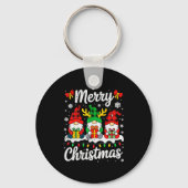 Gnome Weihnachten Lustiges Frohe Weihnachten Squad Schlüsselanhänger (Vorderseite)
