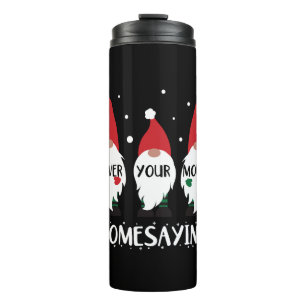 Gnome Weihnachten Shirts für Frauen Nome Weihnacht Thermosbecher