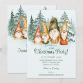 Gnome Weihnachts-Party Einladung (Vorne/Hinten)