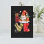 Gnome Weihnachts-Shirts für Frauen Männer - LIEBE Dankeskarte (Stehend Vorderseite)