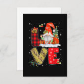 Gnome Weihnachts-Shirts für Frauen Männer - LIEBE Dankeskarte (Vorne/Hinten)