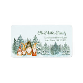 Gnome Weihnachtsadresse Adressaufkleber