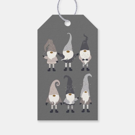 Gnome Weihnachtsgeschenke Tags Geschenkanhänger (Vorderseite)