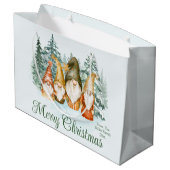 Gnome Weihnachtsgeschenktasche Große Geschenktüte (Rückseite Schrägansicht)