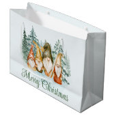 Gnome Weihnachtsgeschenktasche Große Geschenktüte (Vorderseite Schrägansicht)