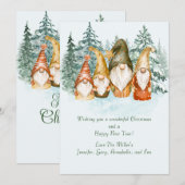 Gnome Weihnachtskarte Feiertagskarte (Vorne/Hinten)