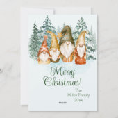 Gnome Weihnachtskarte Feiertagskarte (Rückseite)