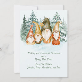 Gnome Weihnachtskarte Feiertagskarte
