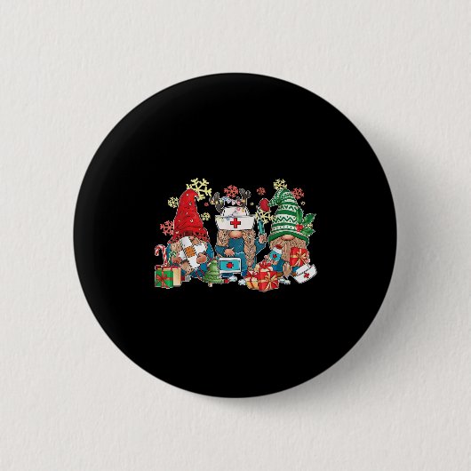 Gnome Weihnachtsmänner Männer Frauen Weihnachten W Button (Vorderseite)