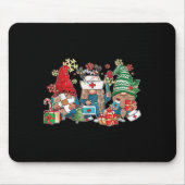 Gnome Weihnachtsmänner Männer Frauen Weihnachten W Mousepad (Vorne)