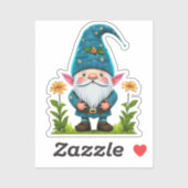 Gnome Whimsical Niedlich Adorable Gonk Cartoon Gra Aufkleber (Blatt)