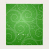 Gnome White Beard in Red Christmas Strumpf Green Visitenkarten (Innenseite Aufgefaltet)