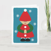 Gnome Winter Snowflakes Karte (Vorderseite)