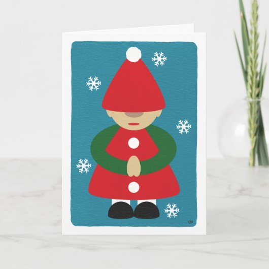 Gnome Winter Snowflakes Karte (Vorderseite)