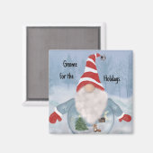 Gnome Winter Wonderland Magnet (Vorderseite/Rückseite)