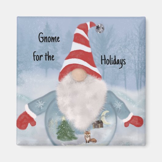 Gnome Winter Wonderland Magnet (Vorne)