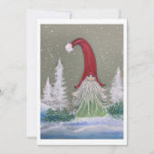 Gnome Winterszene Flat Holiday Card Feiertagskarte (Vorderseite)