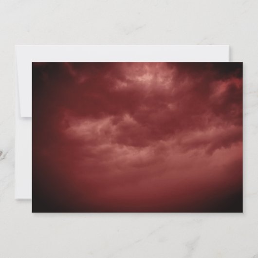 Gnome Witch Skull Cloudy Red Sky Halloween-Party Einladung (Rückseite)