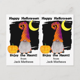 Gnome Wizard School Party Halloween Card Postkarte