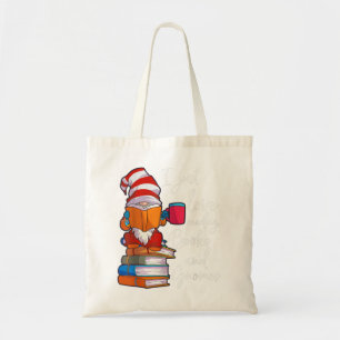 Gnome Women Girls buchen Lover Reading Club Gnome Tragetasche