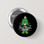 Gnome Xmas Familie Weihnachten Button (Vorne & Hinten)