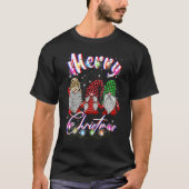 Gnome Xmas Pajamas Garden Merry Christmas Matching T-Shirt (Vorderseite)
