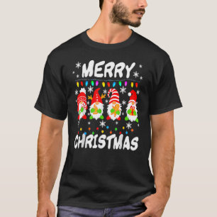 Gnome Xmas Pajamas Garden Merry Christmas Matching T-Shirt