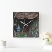 Gnome Zuhause-nummerierte Wall-Uhr Quadratische Wanduhr (Zuhause)