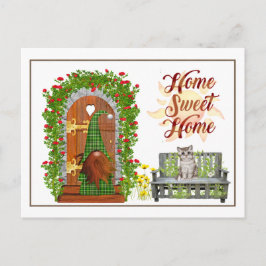 GNOME Zuhause Sweet Zuhause Address Change Postcar Postkarte