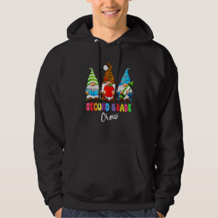 Gnome Zweite Klasse Crew Erster Tag Lehrer Zurück  Hoodie