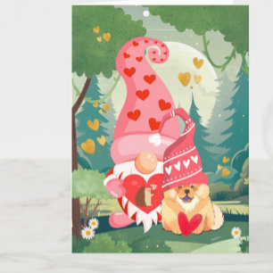 GNOMEBODY LIEBT DICH MEHR Chow und Gnom Valentinst Feiertagskarte