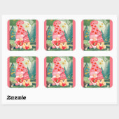 GNOMEBODY LUVZ U MEHR Chow Gnome Quadratischer Aufkleber (Blatt)