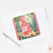 GNOMEBODY LUVZ U MEHR Chow Gnome Quadratischer Aufkleber (Umschlag)