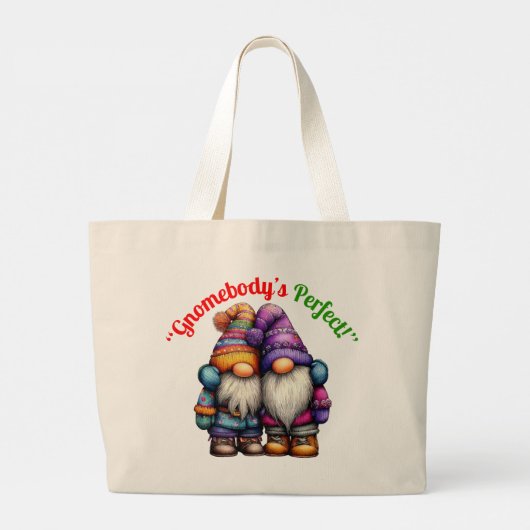 Gnomebody's Perfekte-Gnom-Kunst Jumbo Stoffbeutel (Rückseite)