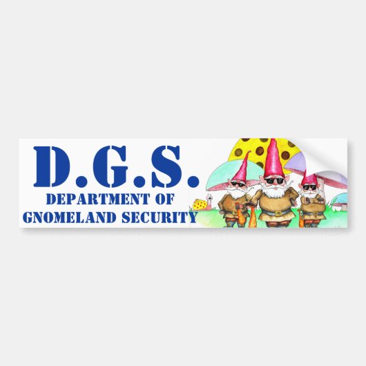 GNOMELAND SICHERHEIT AUTOAUFKLEBER (Vorne)