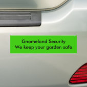 Gnomeland Sicherheit behalten wir Ihren Garten Autoaufkleber (Auf Auto)