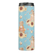 Gnomen, Bienen und Sonnenblumen Thermosbecher (Rückseite)