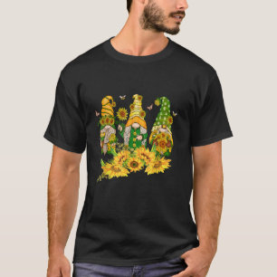 Gnomen in einem Sonnenblumengarten Niedlicher Früh T-Shirt