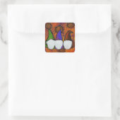 GNOMEN QUADRATISCHER AUFKLEBER (Tasche)