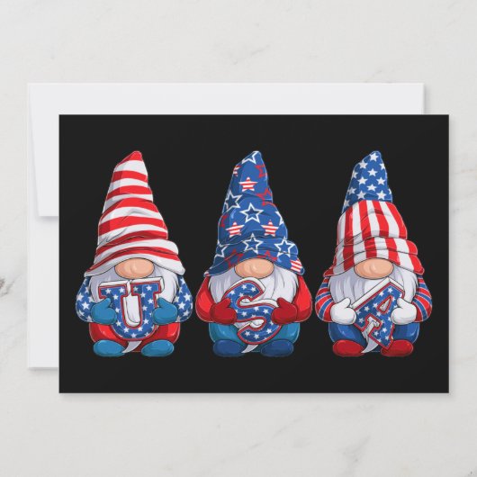 Gnomes 4. Juli Einladung (Rückseite)