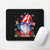 Gnomes 4. Juli Patriotic Gnome Funny American Mousepad (Mit Mouse)
