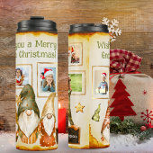Gnomes 5 Foto Collage Paste Farben Weihnachten Thermosbecher