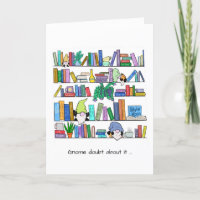 Gnomes and Book Lover Danke Karten