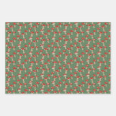 Gnomes and Mushrooms Green Gift Wrap Set Geschenkpapier Set (Vorderseite 3)
