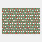 Gnomes and Mushrooms Green Gift Wrap Set Geschenkpapier Set (Vorderseite 2)