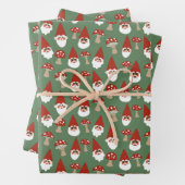 Gnomes and Mushrooms Green Gift Wrap Set Geschenkpapier Set (Beispiel)